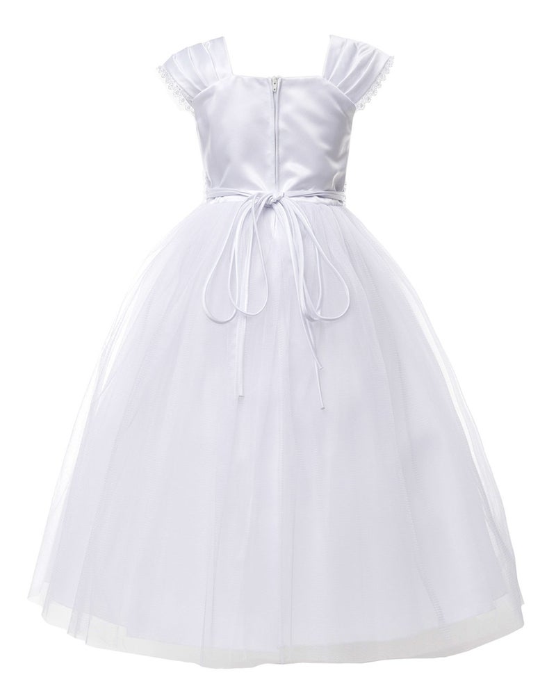 OLIVIA KOO Girls Graceful First Communion Dress (6, White) - Image 4
